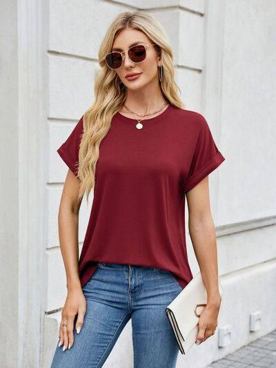 Florira Round Neck Short Sleeve T-Shirt