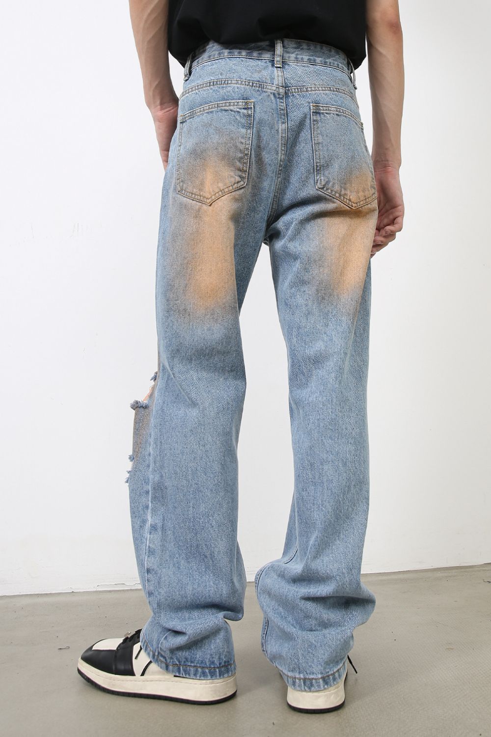 Men's Distressed Jeans with Pockets - Clothes For Her Online Store