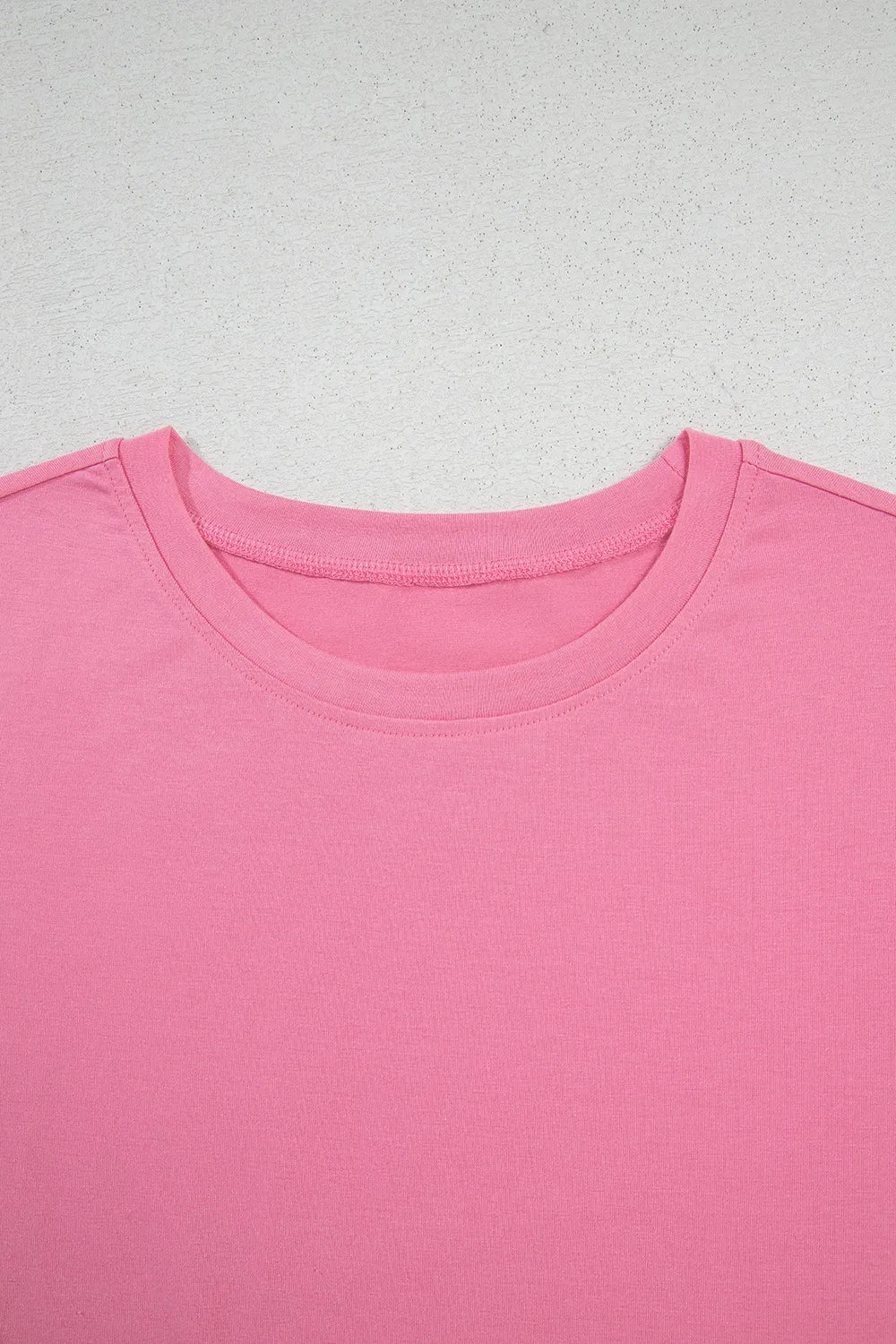 Braided Cap Sleeve Crew Neck T Shirt