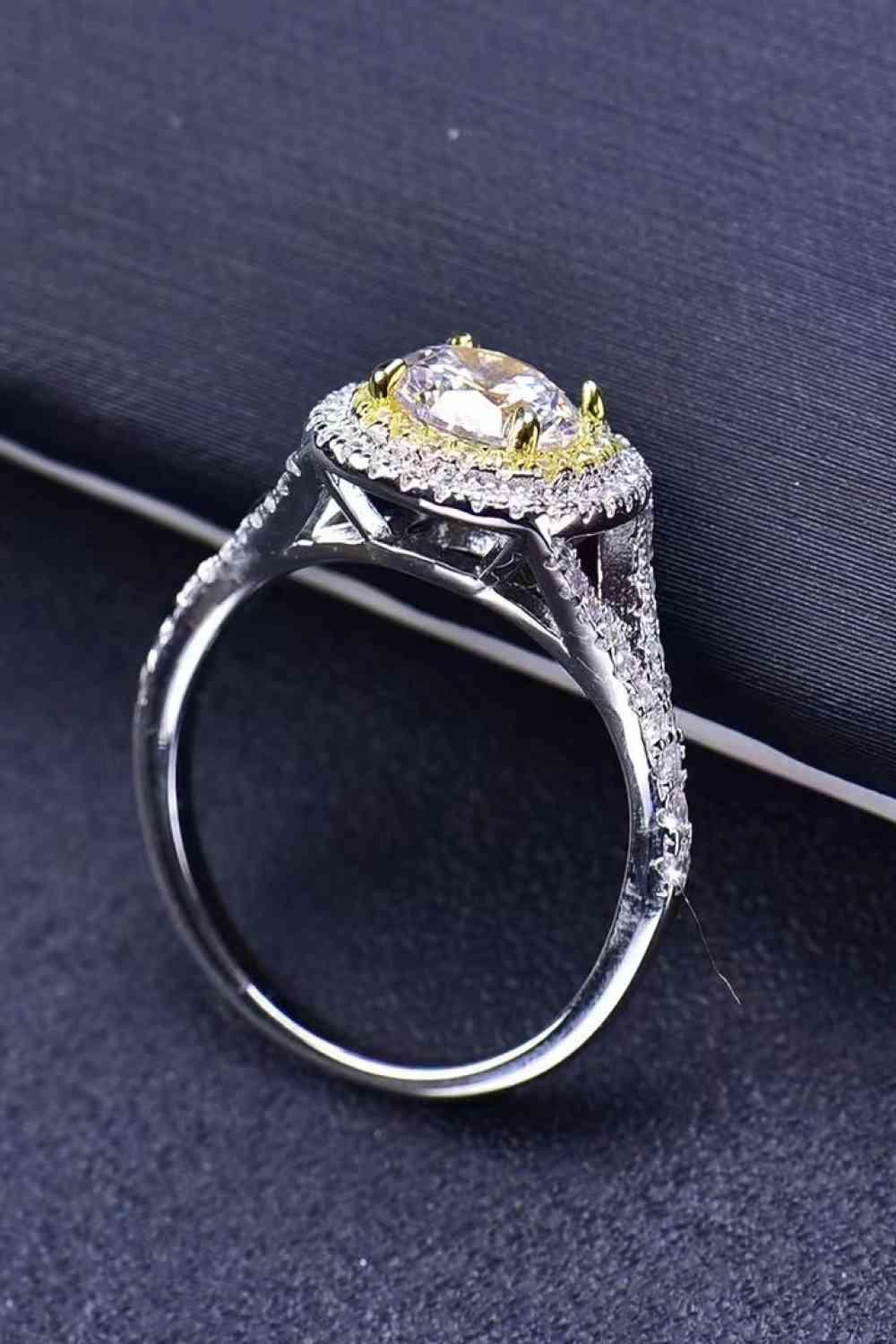 Two-Tone 1 Carat Moissanite Ring - Clothes For Her Online Store
