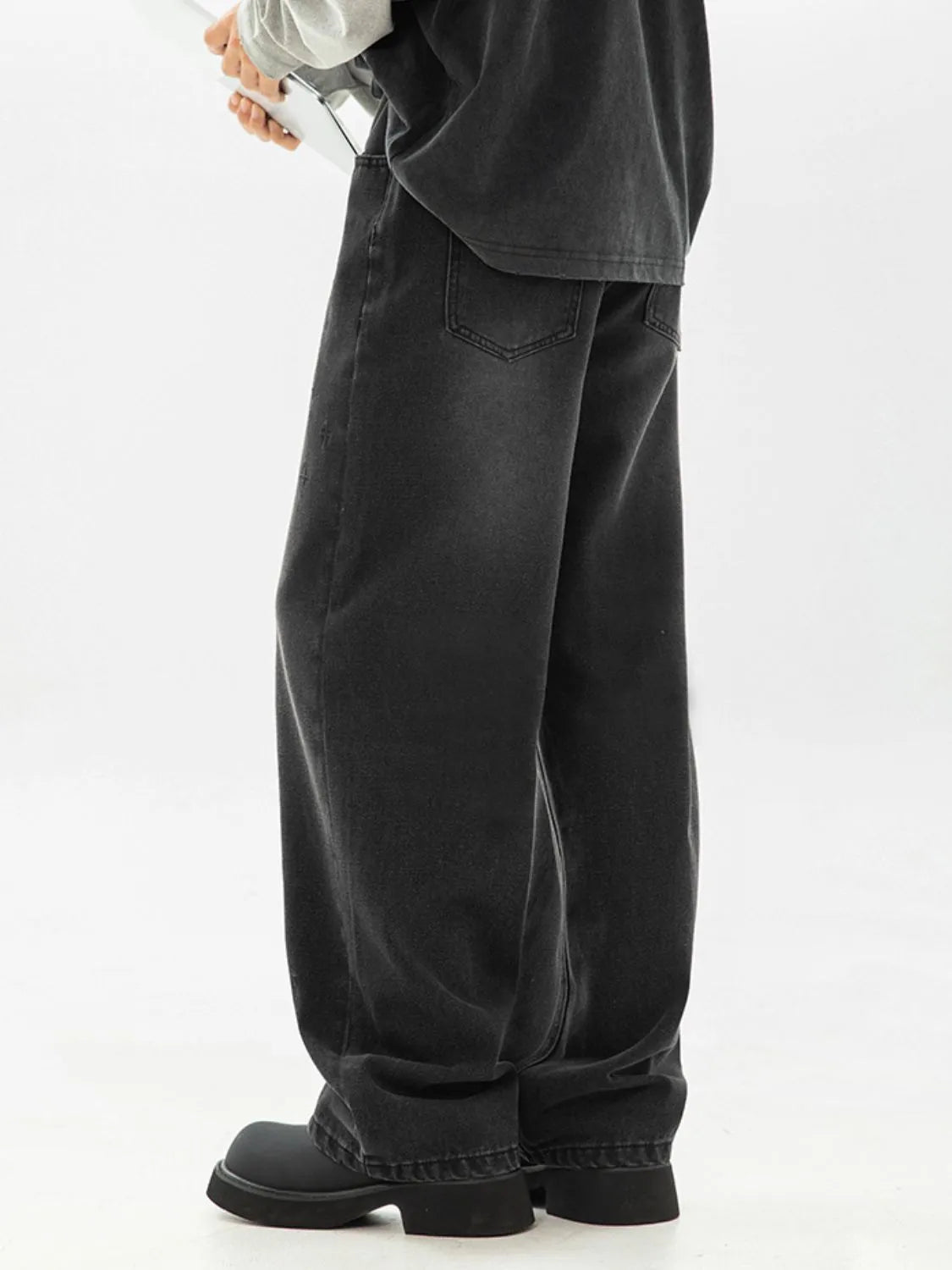 Men's Plus Size Wide Leg Jeans