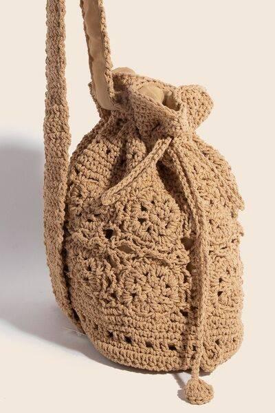 Fame Intricate Braided Single Strap Drawstring Bag