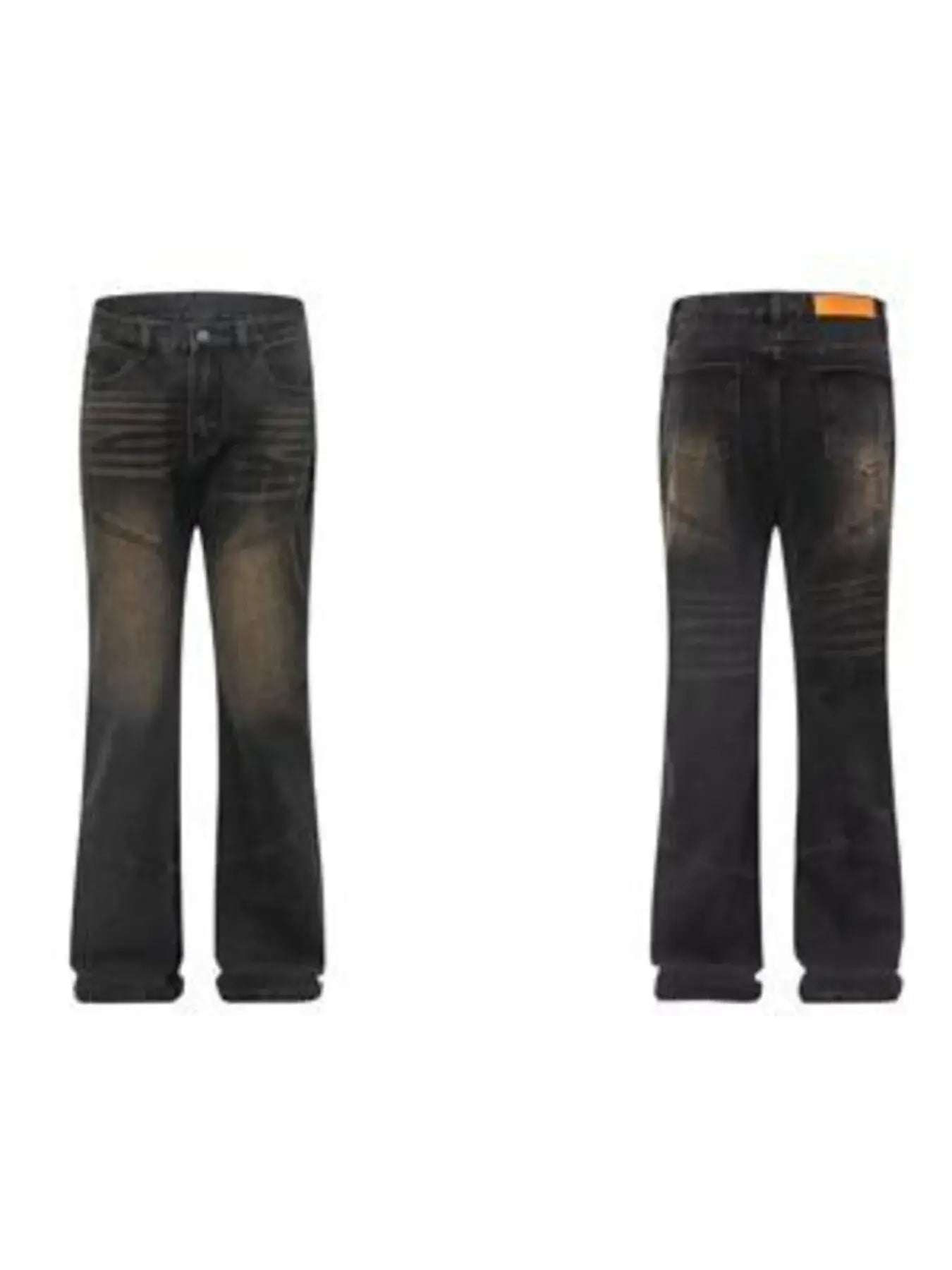 Men's Full Size Vintage Wash Bootcut Denim Jeans Plus Size