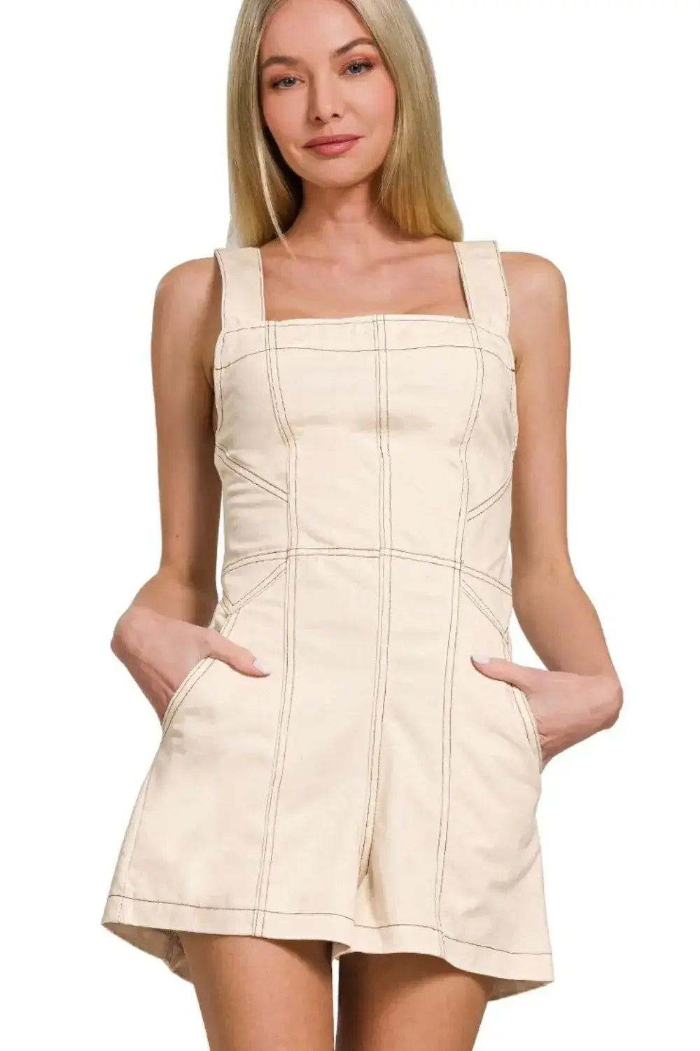 Zenana Tie Back Romper - Clothes For Her Online Store