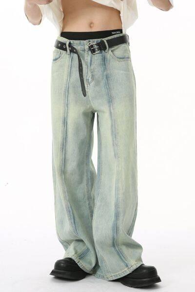 Wide Leg Jeans with Pockets