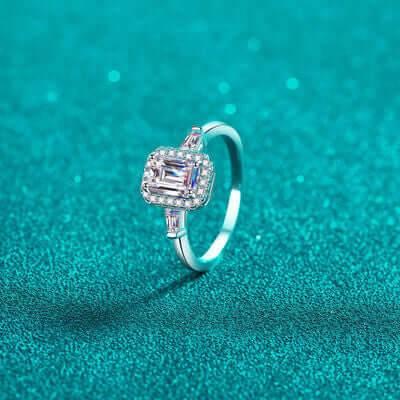 1 Carat Moissanite 925 Sterling Silver Ring - Clothes For Her Online Store