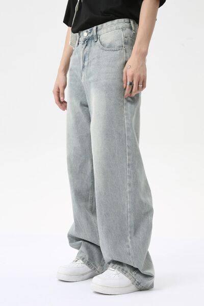 Wide Leg Jeans with Pockets