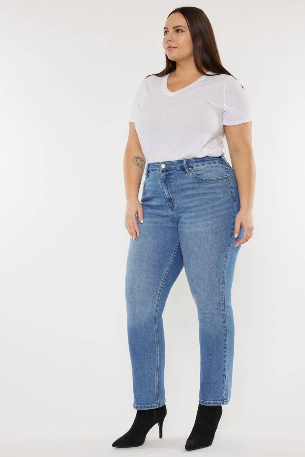 Kancan Full Size Cat's Whiskers High Waist Jeans - Clothes For Her Online Store