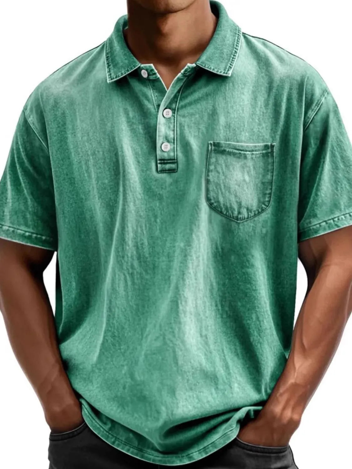 Men's Full Size Collared Neck Short Sleeve Polo Plus Size