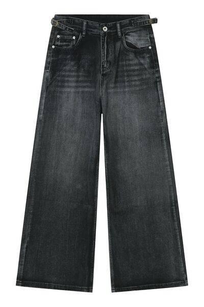 Wide Leg Jeans with Pockets