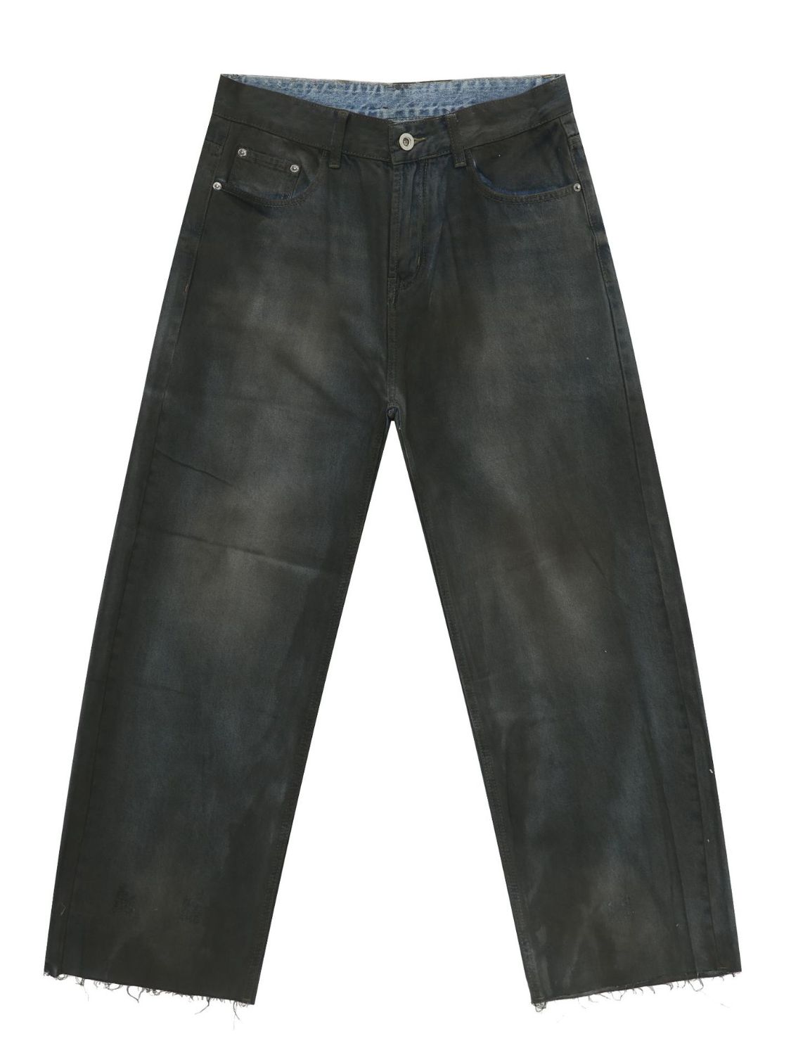 Men's Frayed Hem Jeans with Pockets - Clothes For Her Online Store