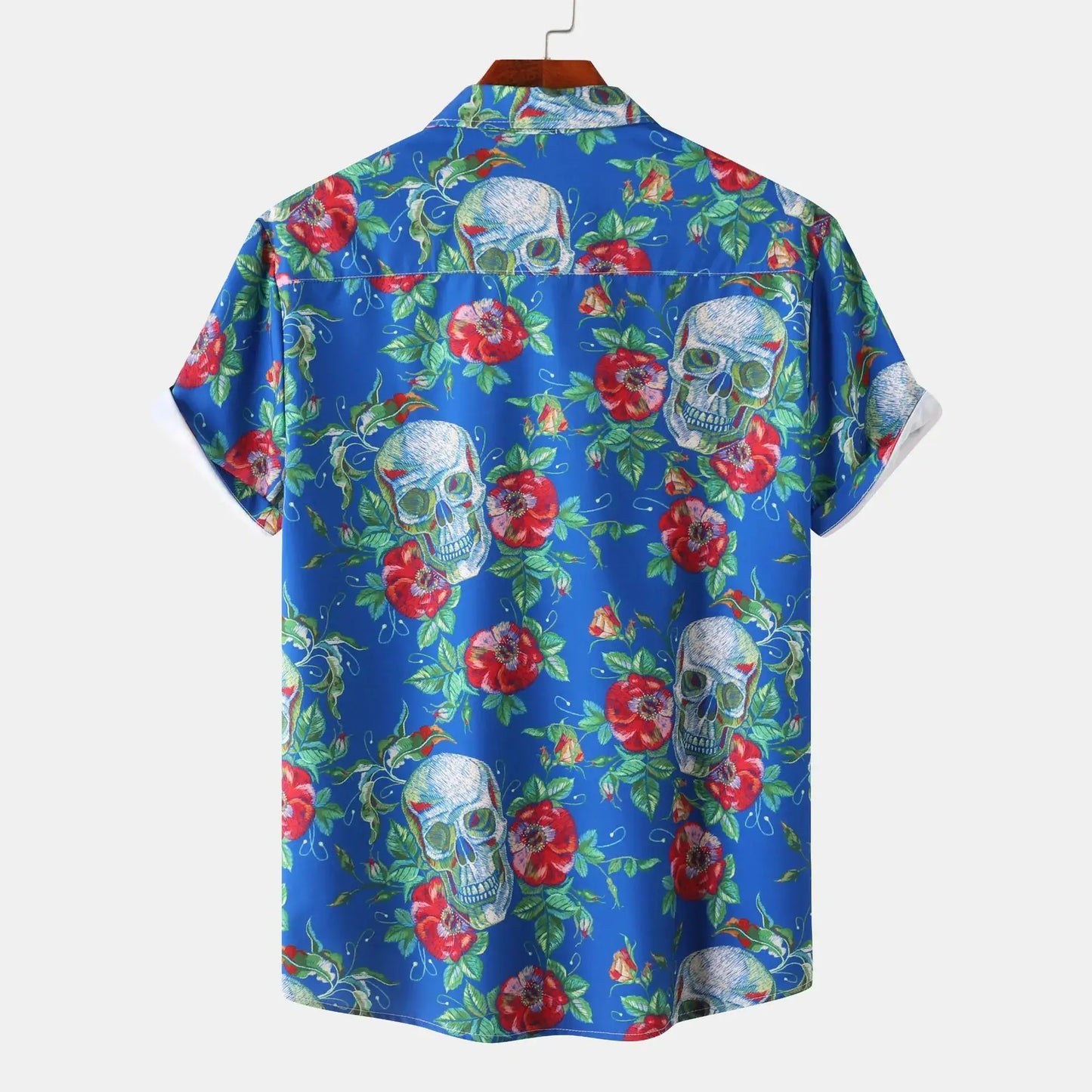 Men's Full Size Printed Short Sleeve Casual Shirt Plus Size