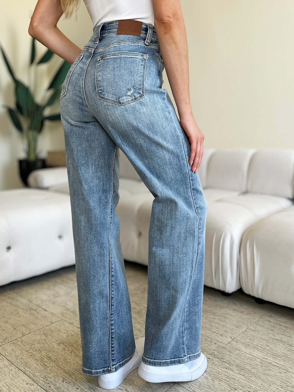 Judy Blue Full Size High Waist Straight Jeans - Clothes For Her Online Store