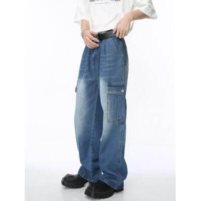 Baggy Jeans with Cargo Pockets