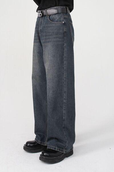 Wide Leg Jeans with Pockets - Clothes For Her Online Store