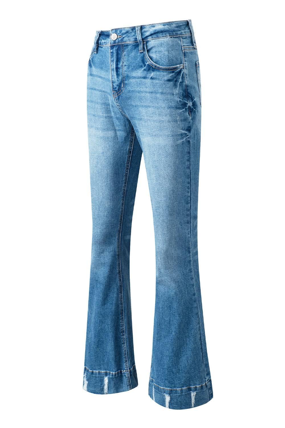 Cat's Whisker Bootcut Jeans with Pockets - Clothes For Her Online Store
