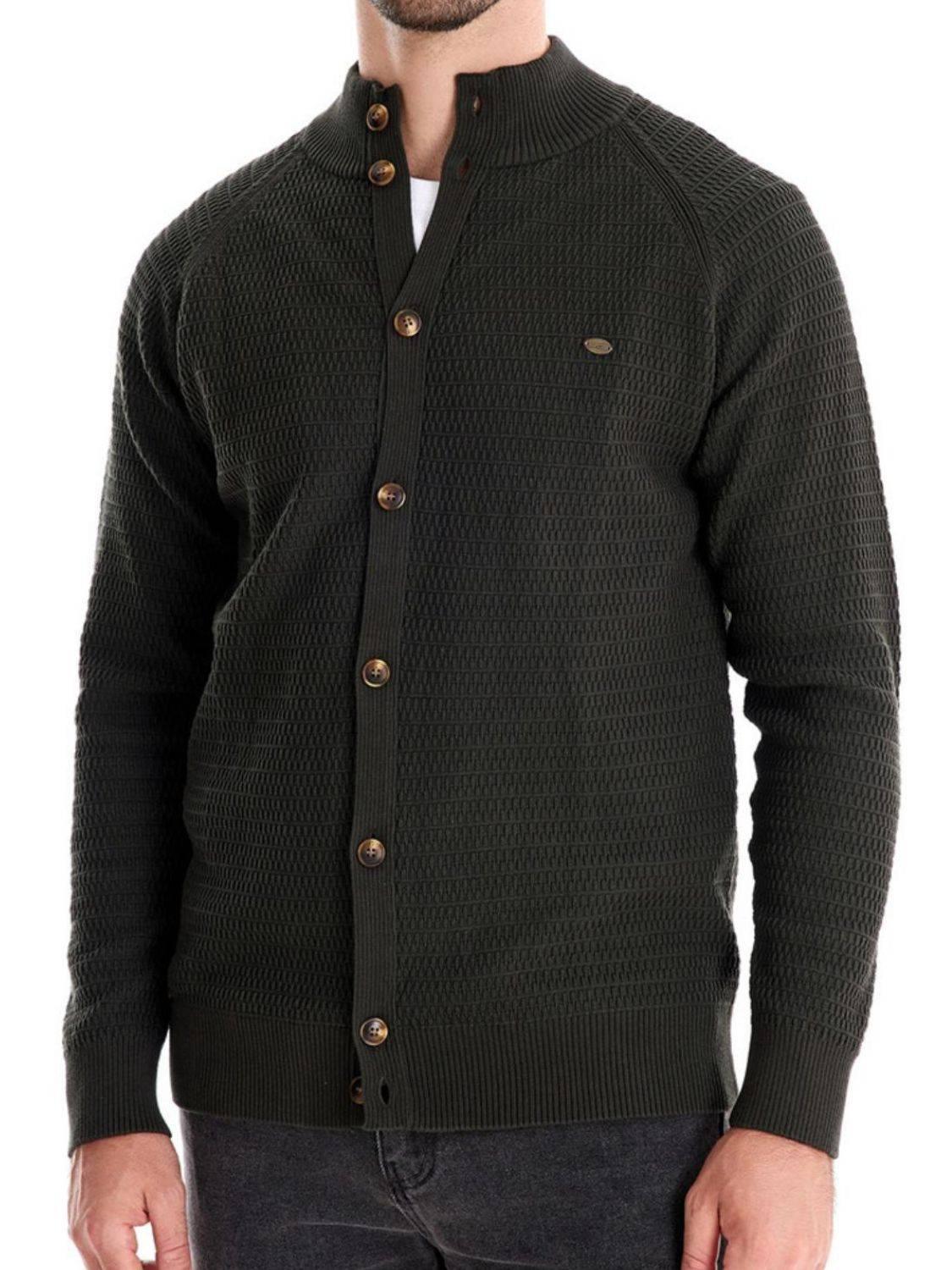 Men's Button Down Long Sleeve Cardigan - Clothes For Her Online Store