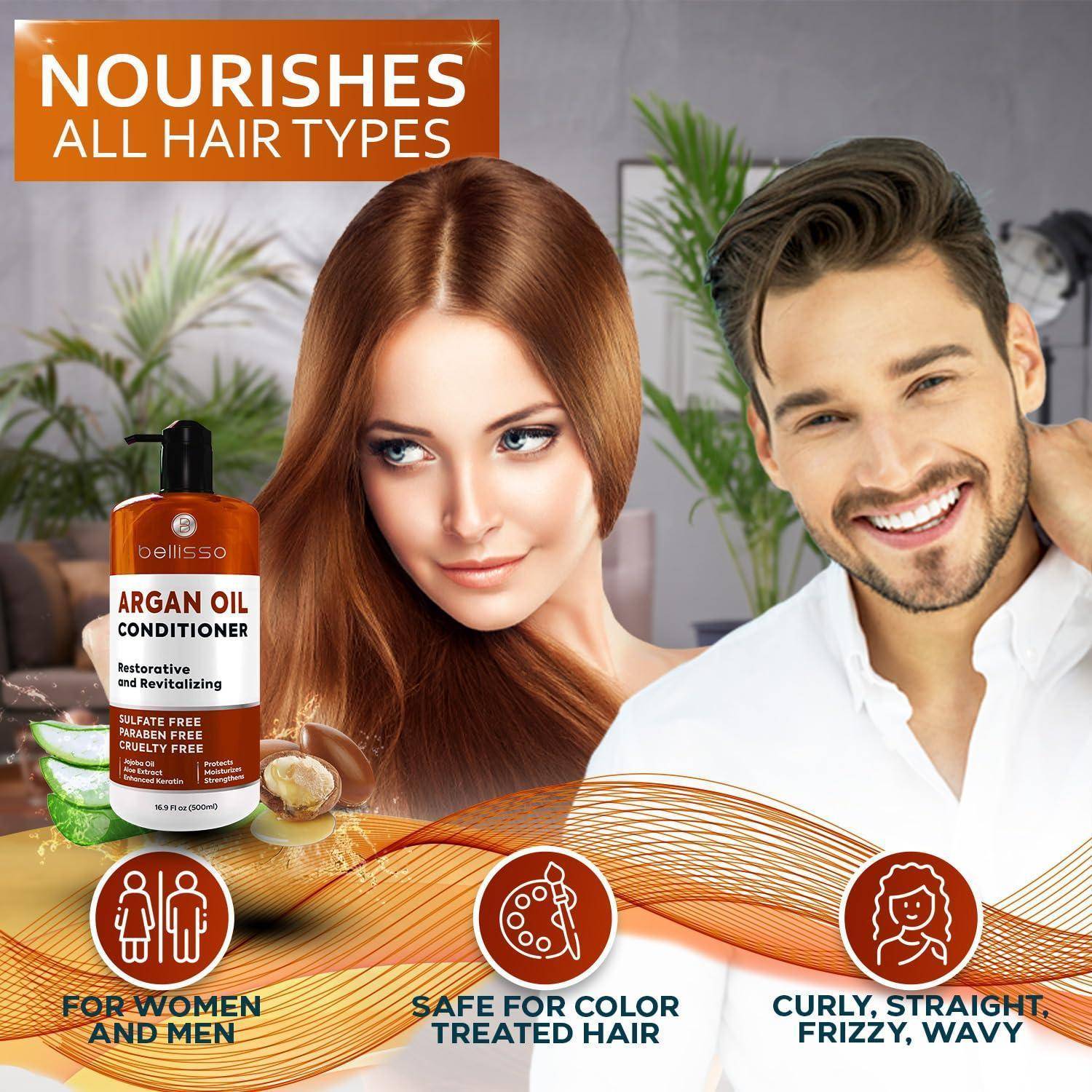 Argan Oil Conditioner Sulfate Free with No Parabens Moroccan Botanicals for - Clothes For Her Online Store