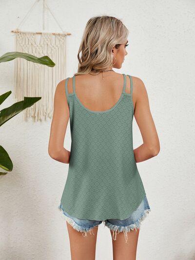 Florira Cutout Eyelet Tank