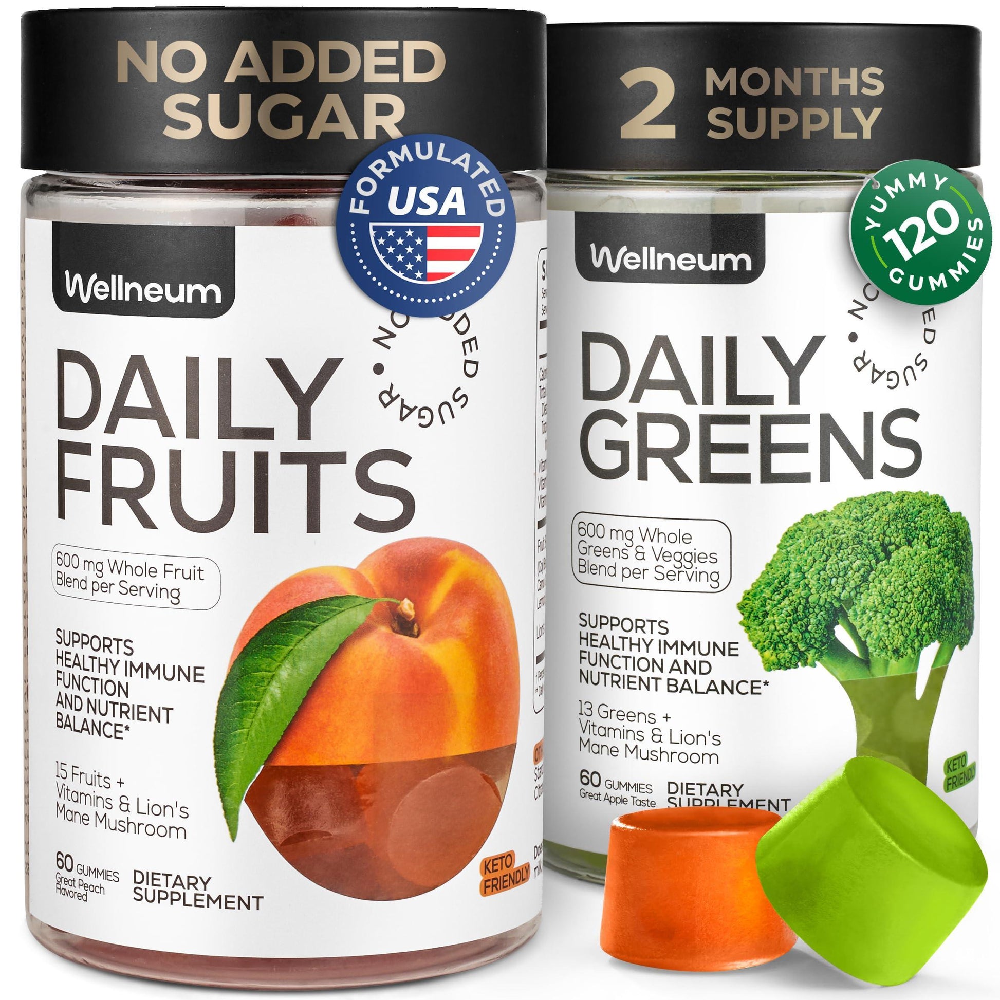 Super Fruit Super Greens Gummies for Adults Daily Greens Vegetable Gummies