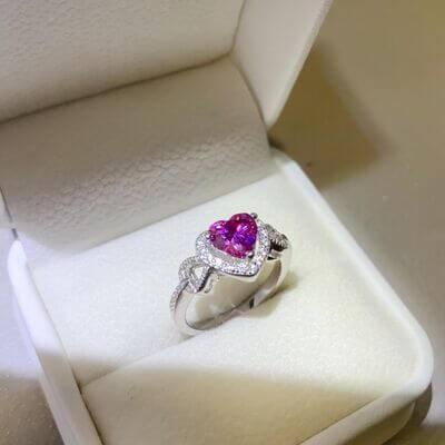 1 Carat Moissanite 925 Sterling Silver Ring - Clothes For Her Online Store