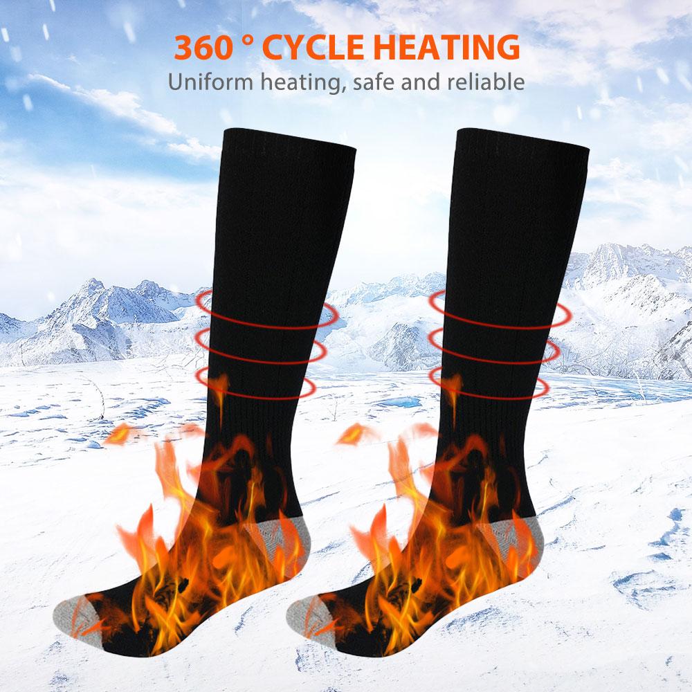 Battery Heated Socks Rechargeable Thermal Warming Socks Winter Skiing