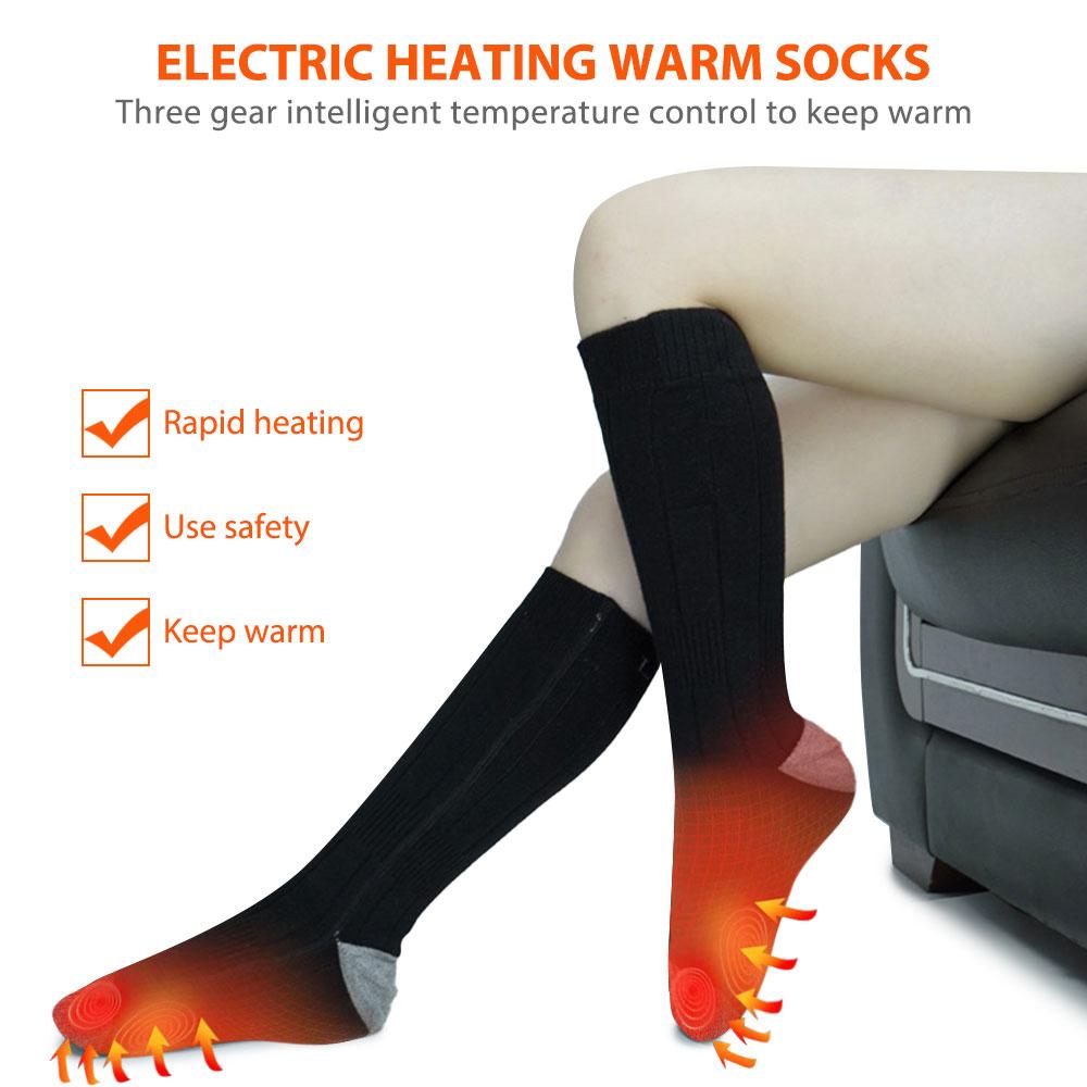 Battery Heated Socks Rechargeable Thermal Warming Socks Winter Skiing