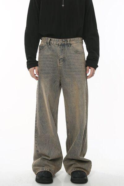 Wide Leg Jeans with Pockets - Clothes For Her Online Store
