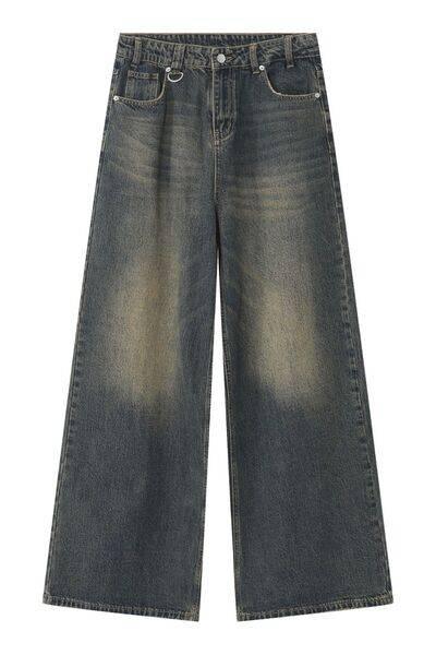 Wide Leg Jeans with Pockets