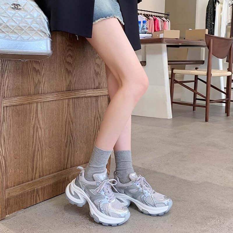Round Toe Platform Athletic - Clothes For Her Online Store