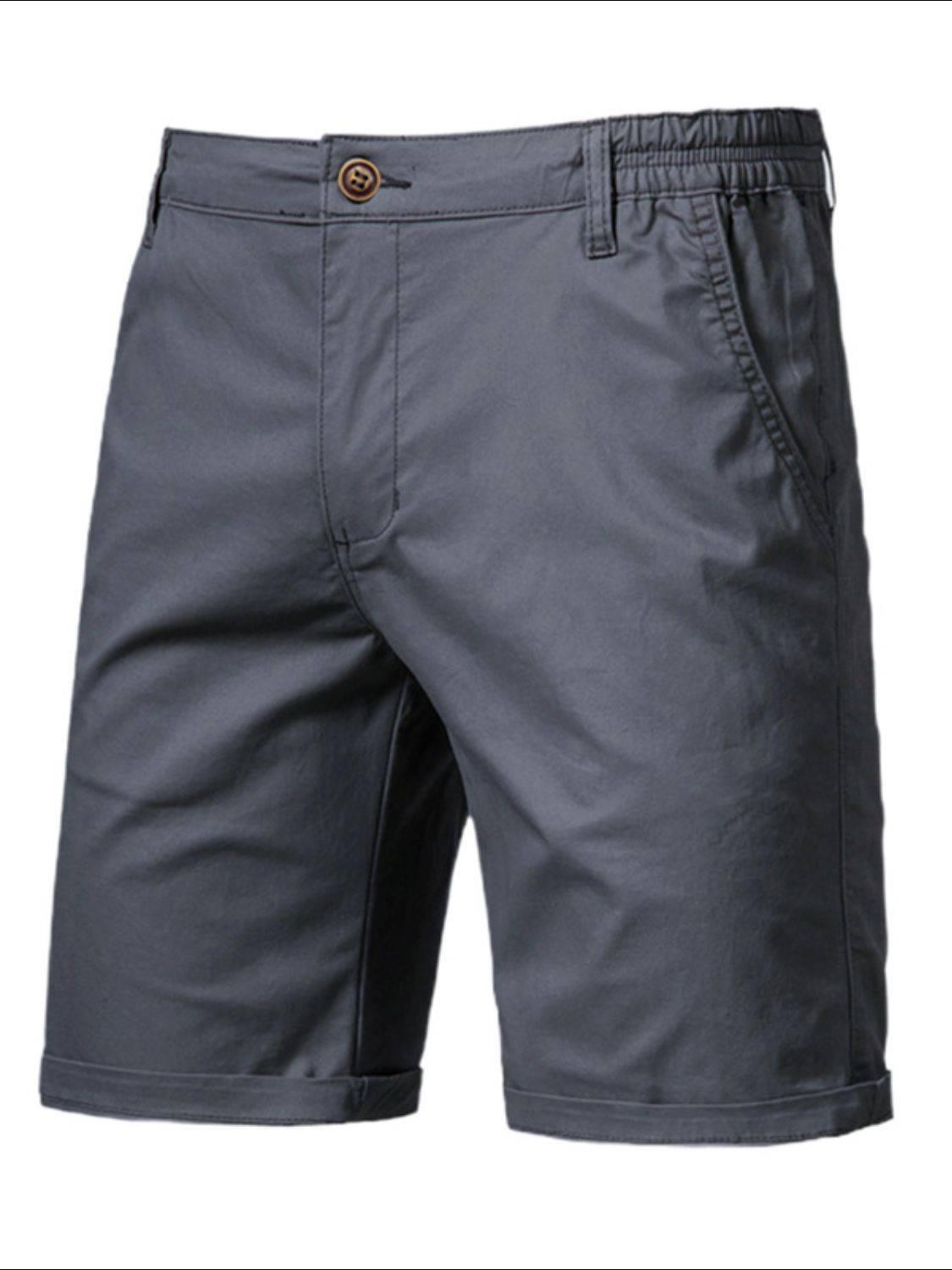 Men's Elastic Waist Shorts with Pockets - Clothes For Her Online Store