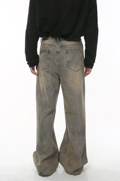 Wide Leg Jeans with Pockets - Clothes For Her Online Store