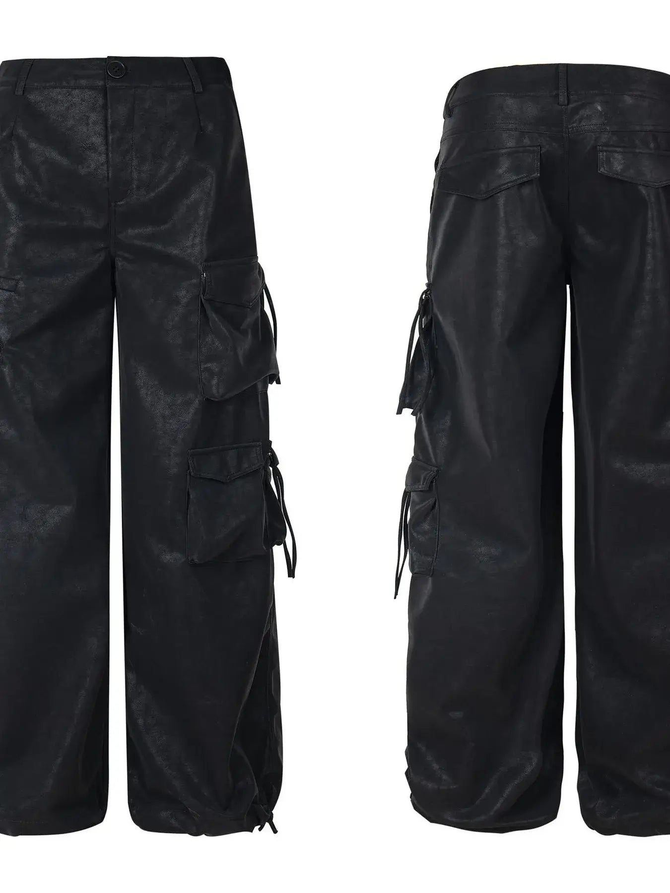 Men's Wide Leg Cargo Pants with Multiple Pockets