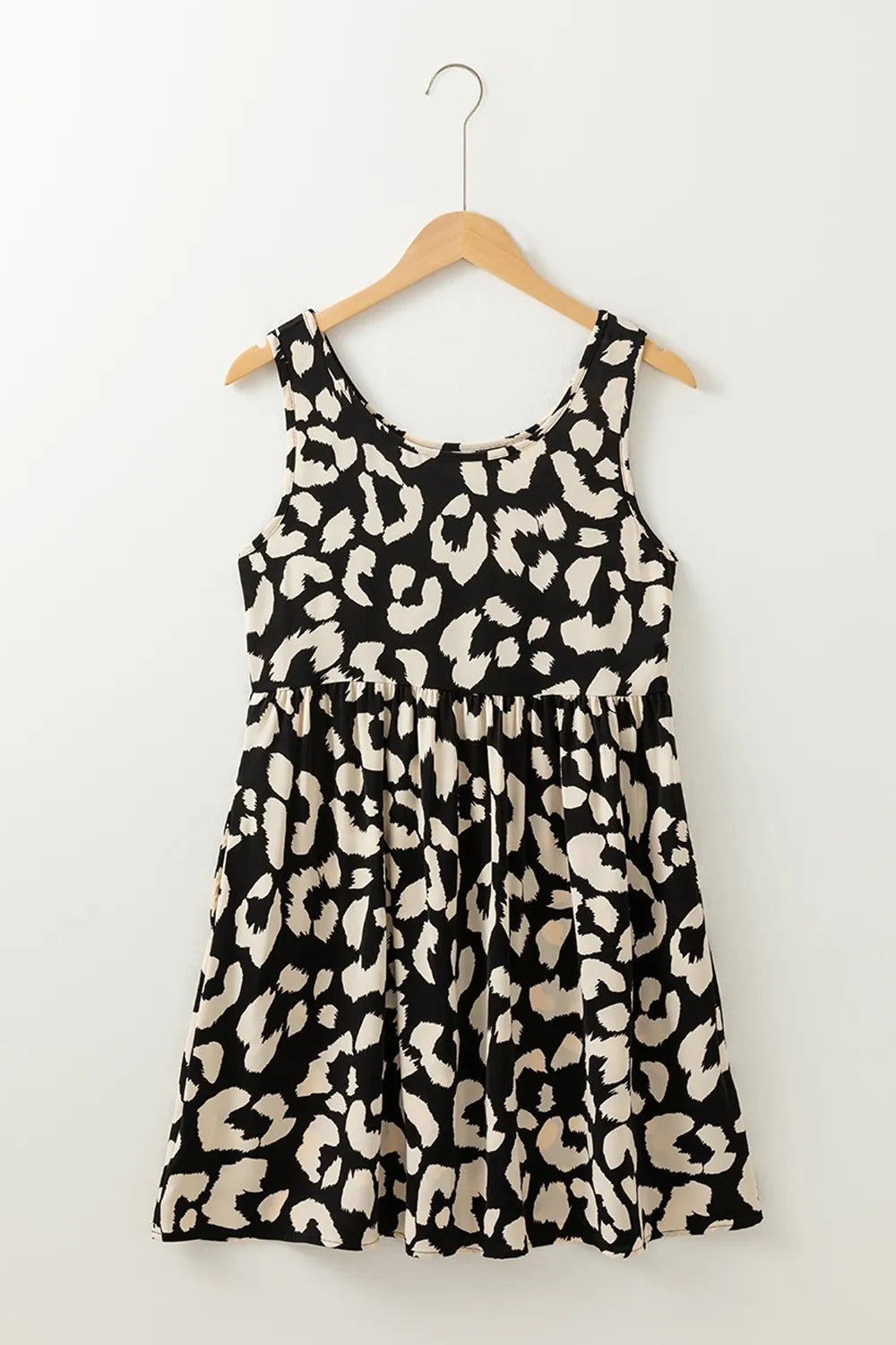 Leopard Print Sleeveless Summer Mini Dress