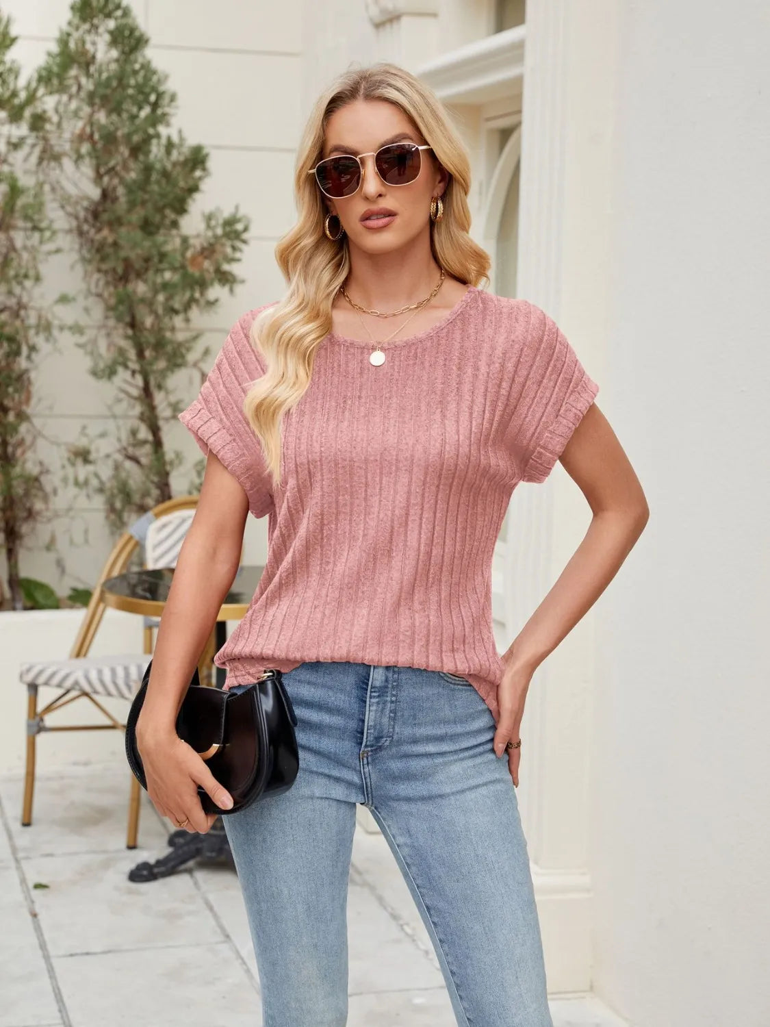 Round Neck Short Sleeve T-Shirt