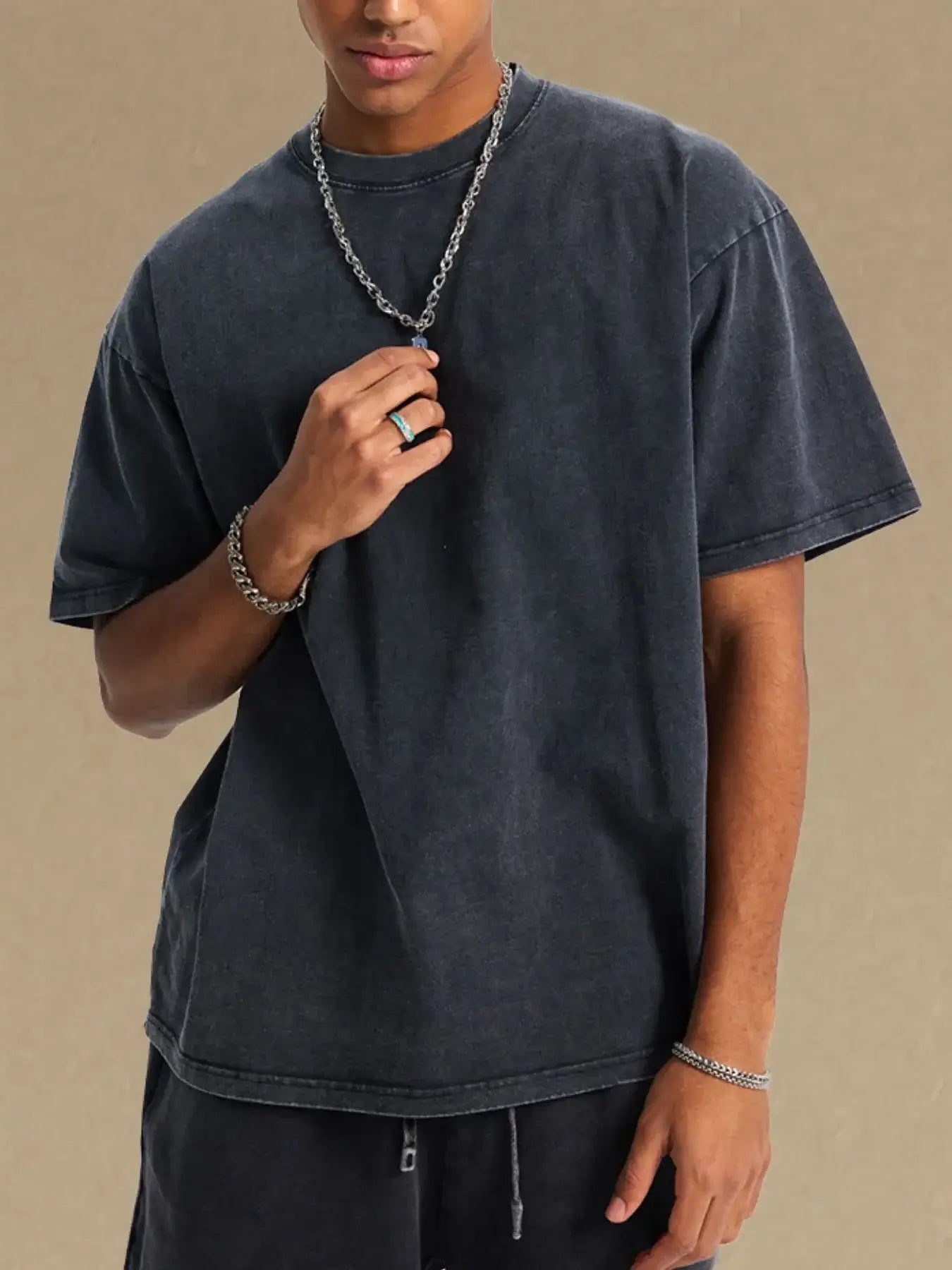 Men's Vintage Washed Oversized T-Shirt