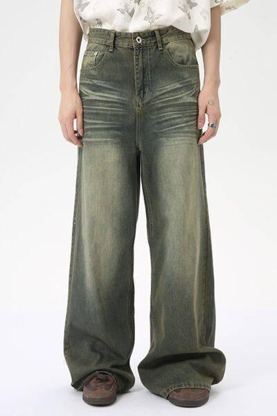 Wide Leg Jeans with Pockets - Clothes For Her Online Store