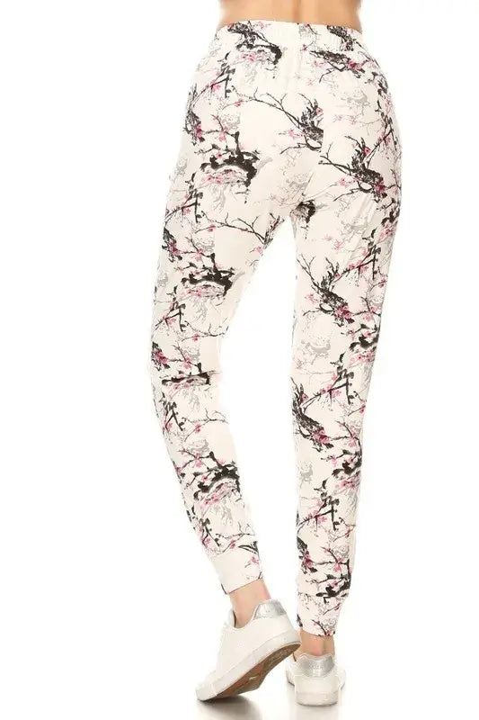 Leggings Depot Full Size Buttery Soft Printed Joggers with Drawstring Plus Size - Clothes For Her Online Store
