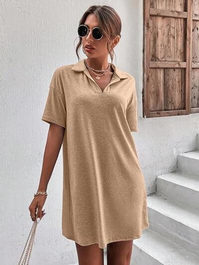 Johnny Collar Short Sleeve Polo Dress