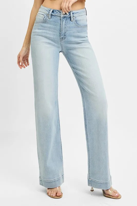 RISEN Full Size Run High Rise Straight Jeans
