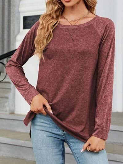 Round Neck Long Sleeve T-Shirt