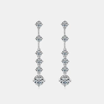 4 Carat Moissanite 925 Sterling Silver Earrings