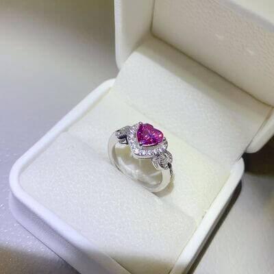 1 Carat Moissanite 925 Sterling Silver Ring - Clothes For Her Online Store