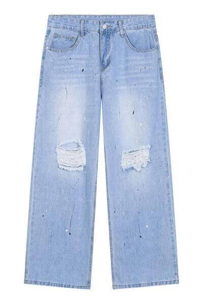 Distressed Jeans with Pockets