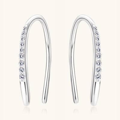 Moissanite 925 Sterling Silver U Shape Earrings