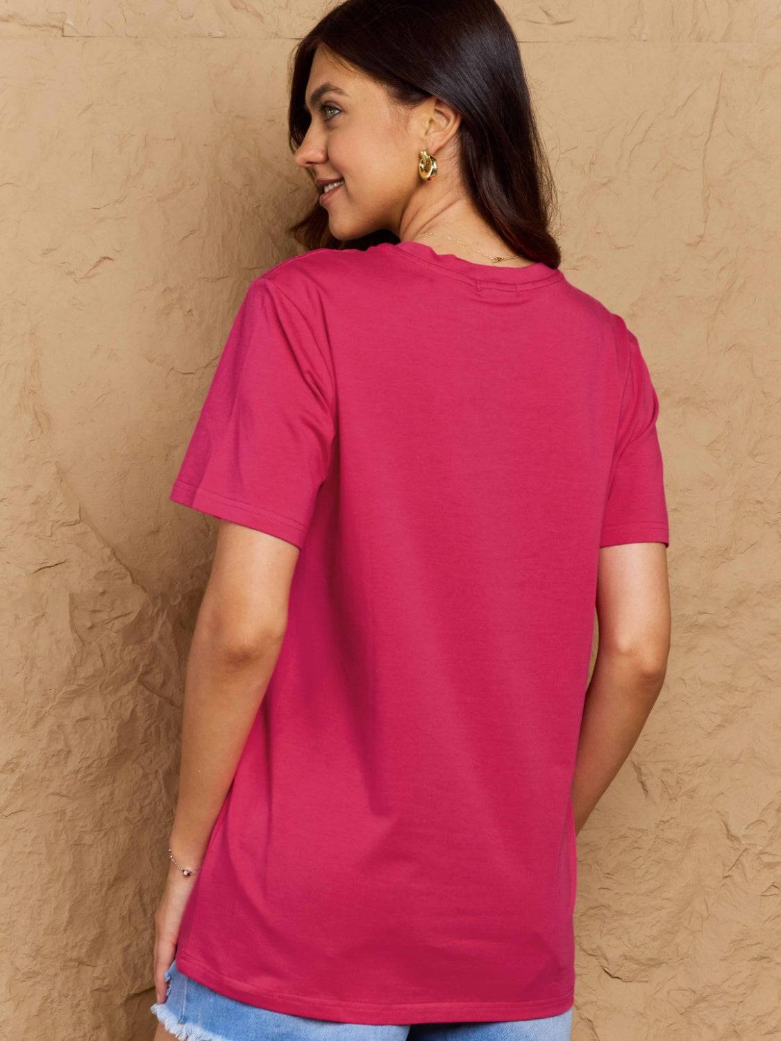 Full Size Round Neck Short Sleeve T-Shirt - Clothes For Her Online Store