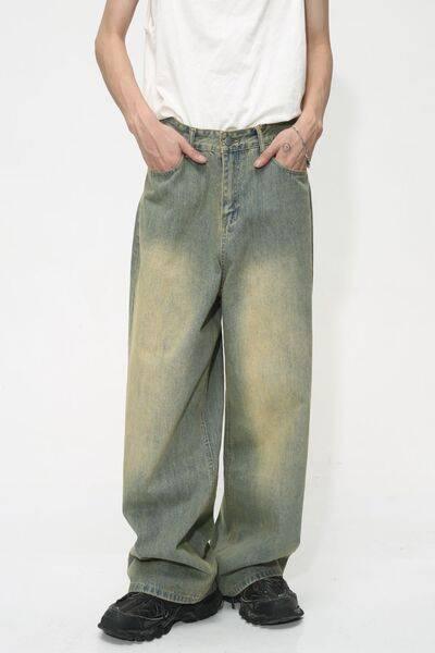 Straight-Leg Jeans with Pockets