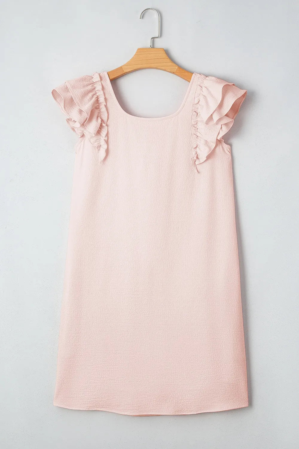 Ruffle Sleeve Bow Back Mini Dress