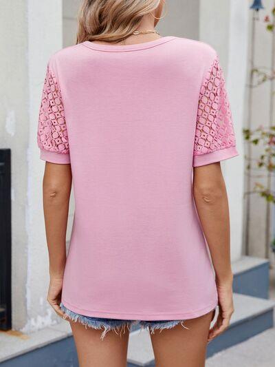 Lace Short Sleeve T-Shirt