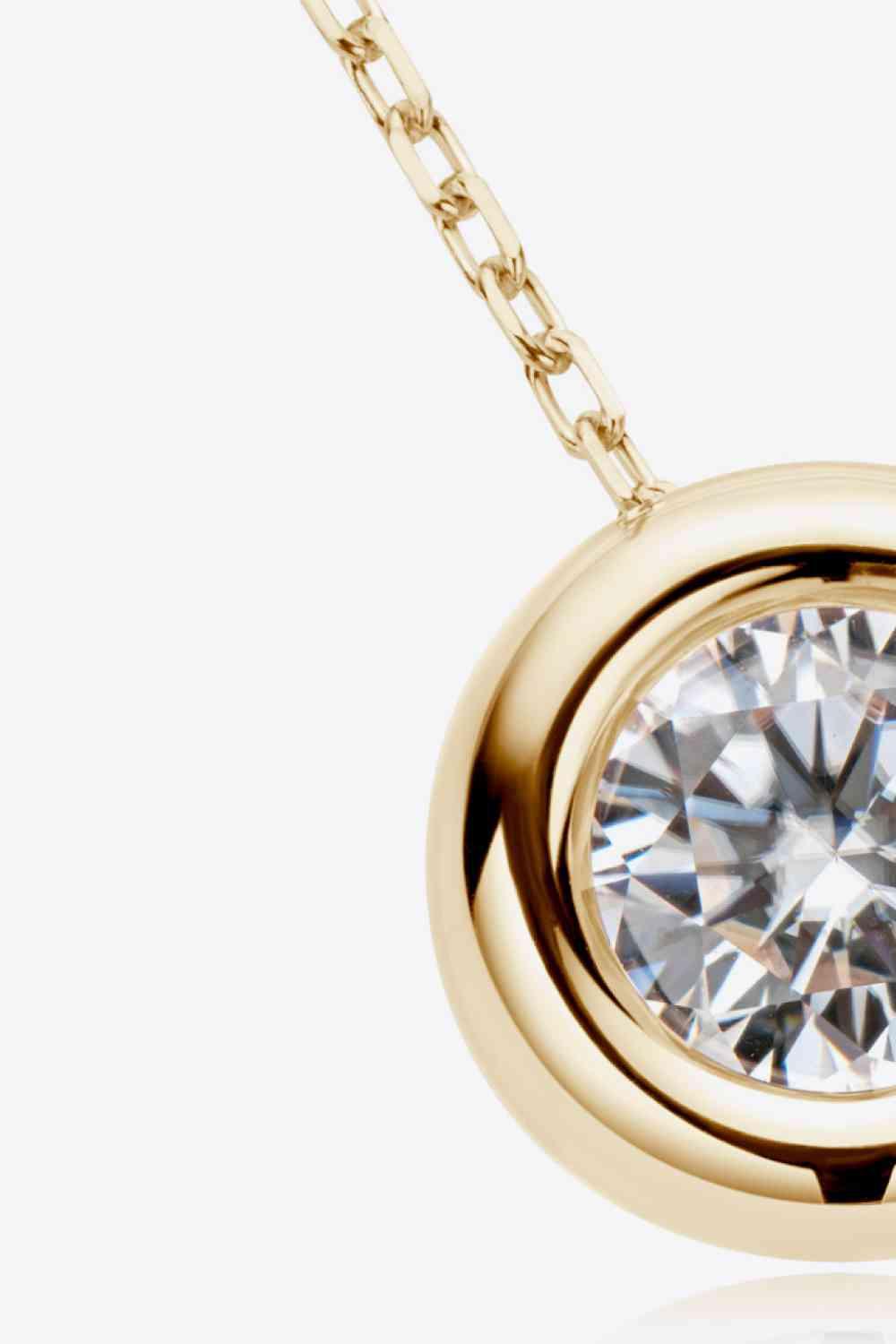 Adored 1 Carat Moissanite Pendant 925 Sterling Silver Necklace